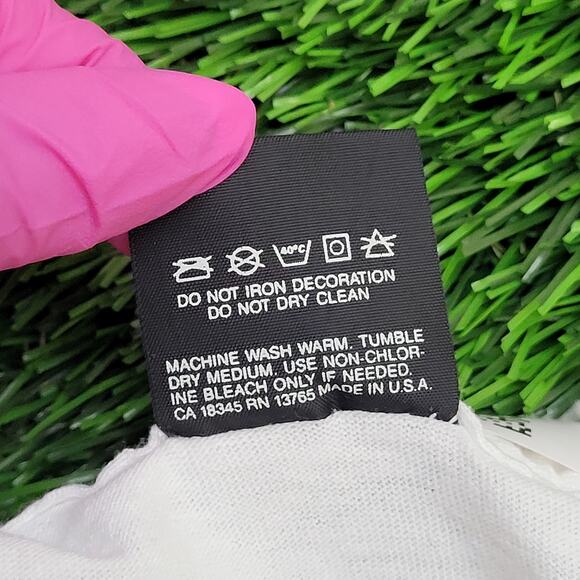 Vintage 90s Lipton Tea Shirt Womens L 21x25 White American Flag - Picture 6 of 14